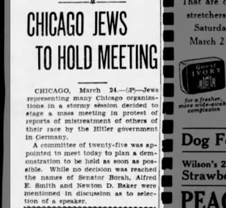Chicago Jews to Hold Meeting